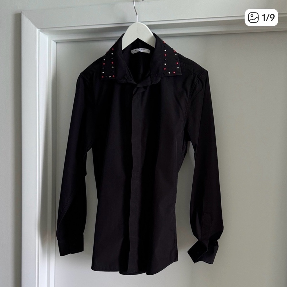 Givenchy Black Top with Red Accents